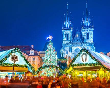 Christmas Decorations In Prague