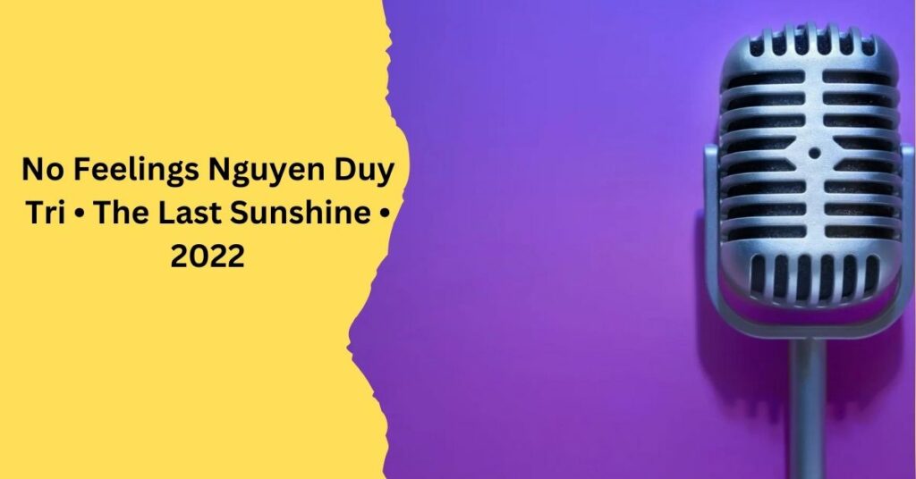 No Feelings Nguyen Duy Tri • The Last Sunshine • 2022
